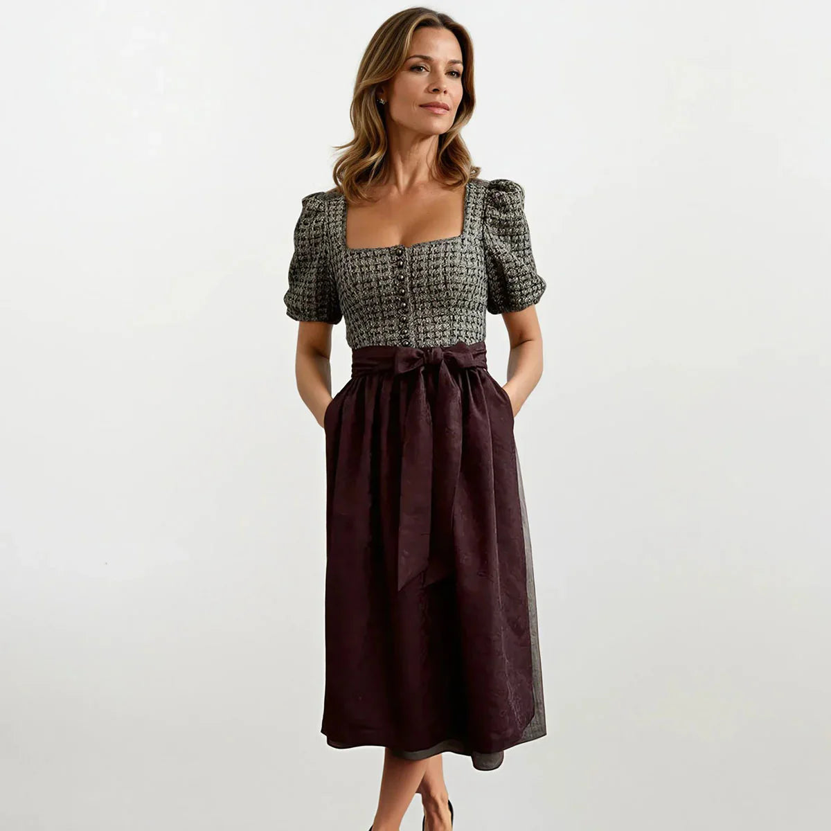 MarJo Dirndl 75 cm Midi Trachtenkleid elegant Damen
