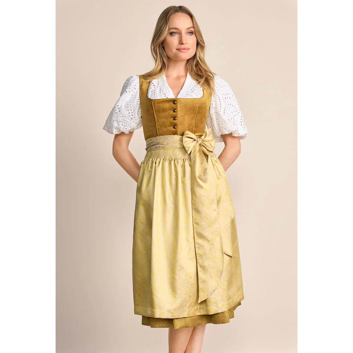 Fröhliches gelbes Krüger Dirndl