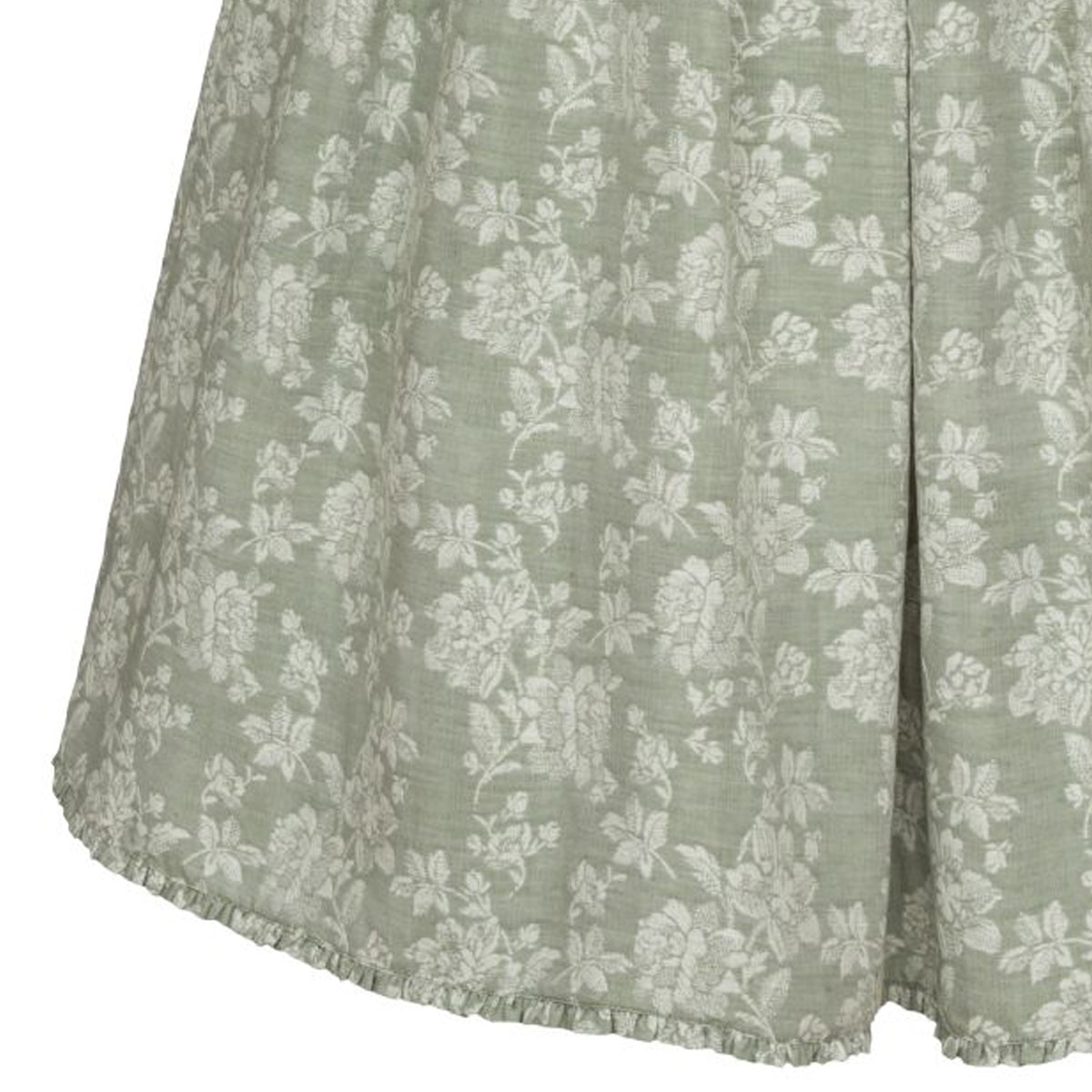 Alpenfee Dirndl Alma Mint Grün Blumenmuster 70cm mit Beidseitige Eingriffstaschen im Rock, Handytasche und Bunt Design Dirndl Längentyp Midi (60-75cm)