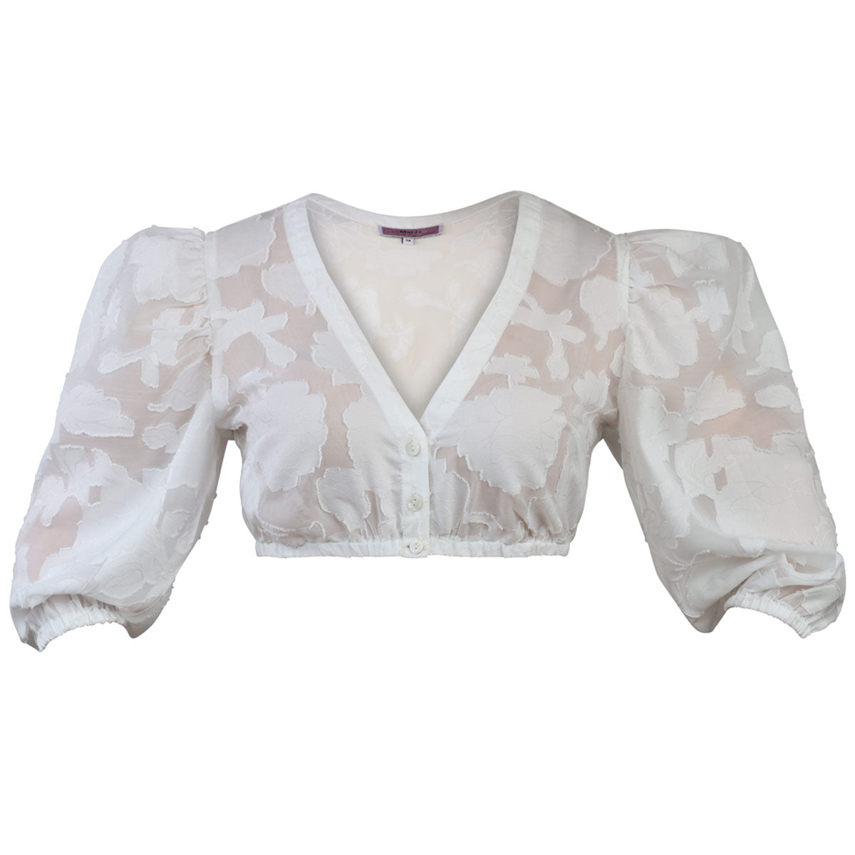 MarJo Dirndlbluse Aufeld Off White 3/4 Puffarm