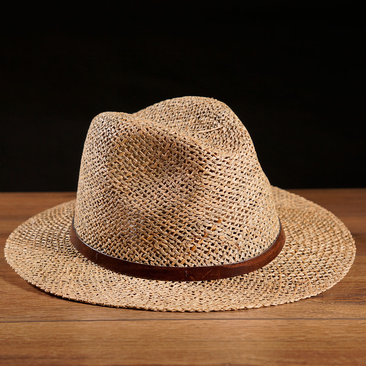 Strohhut Herren mit Lederriemen Fein