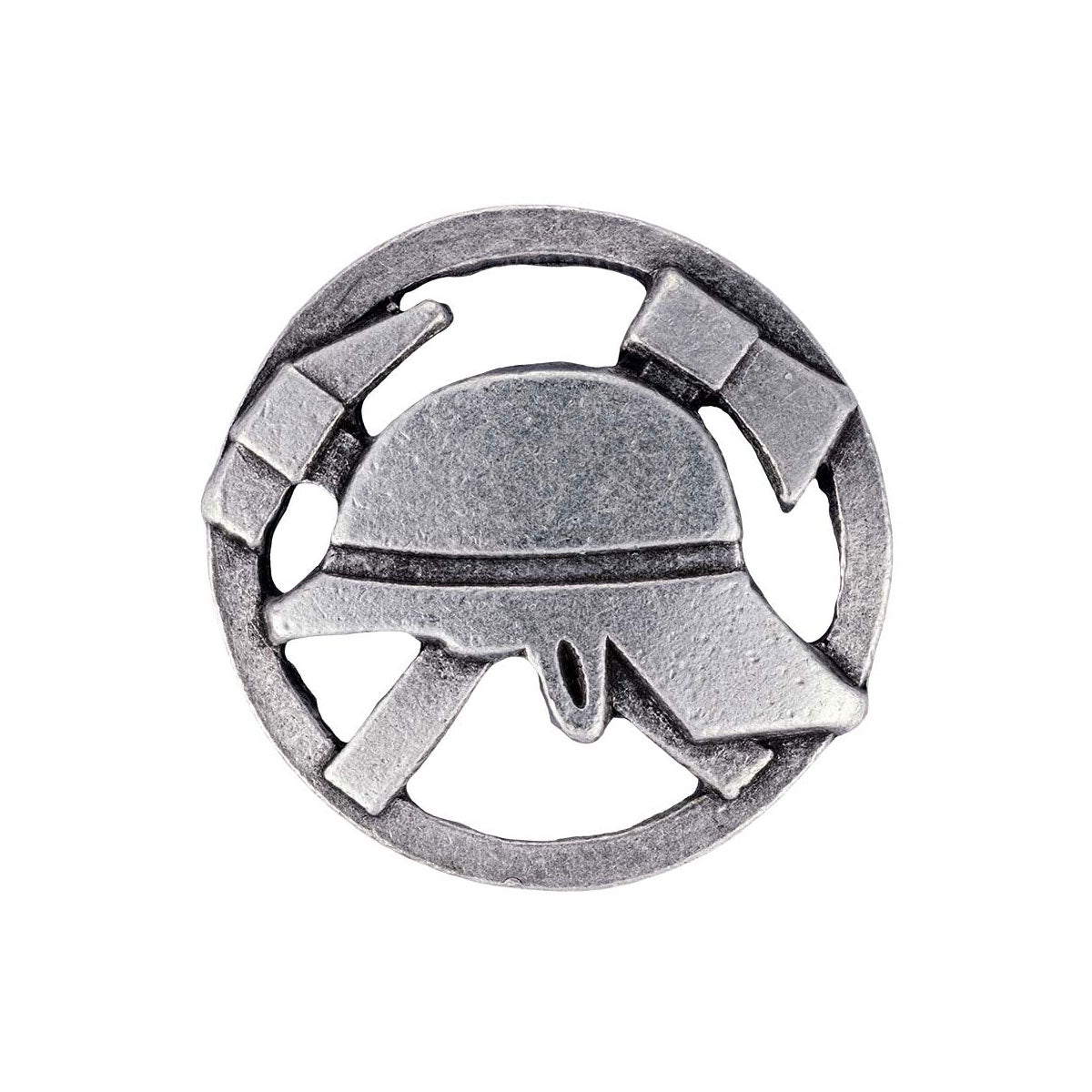 Gaudiknopf Anstecker Zunftszeichen Feuerwehr Pin Altsilber