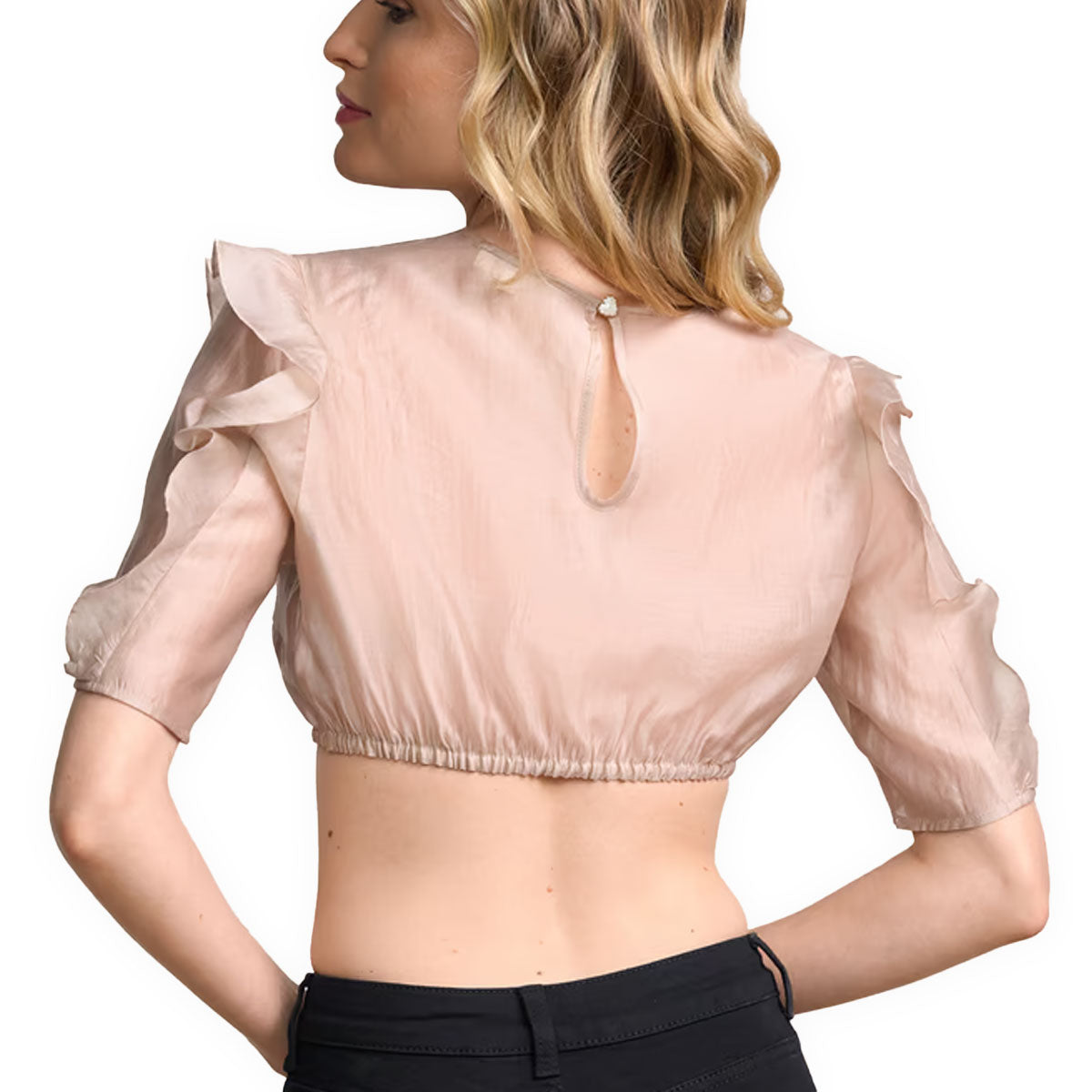 Krüger Dirndlbluse Kavya Beige Flügelarm - Datschi Trachten