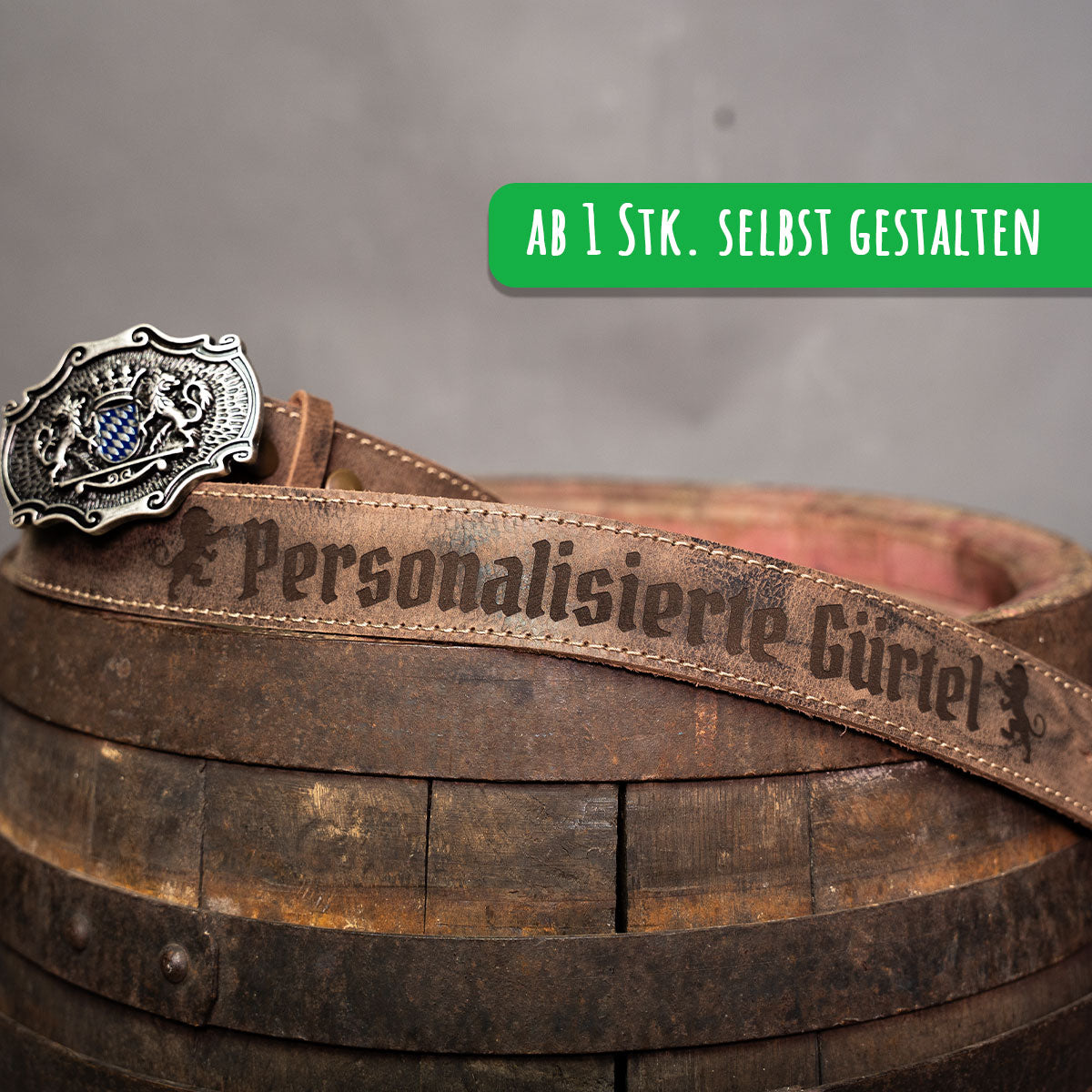 Ledergürtel mit eigenem Logo Selbst Gestalten ab 1 Stk. - Datschi Trachten