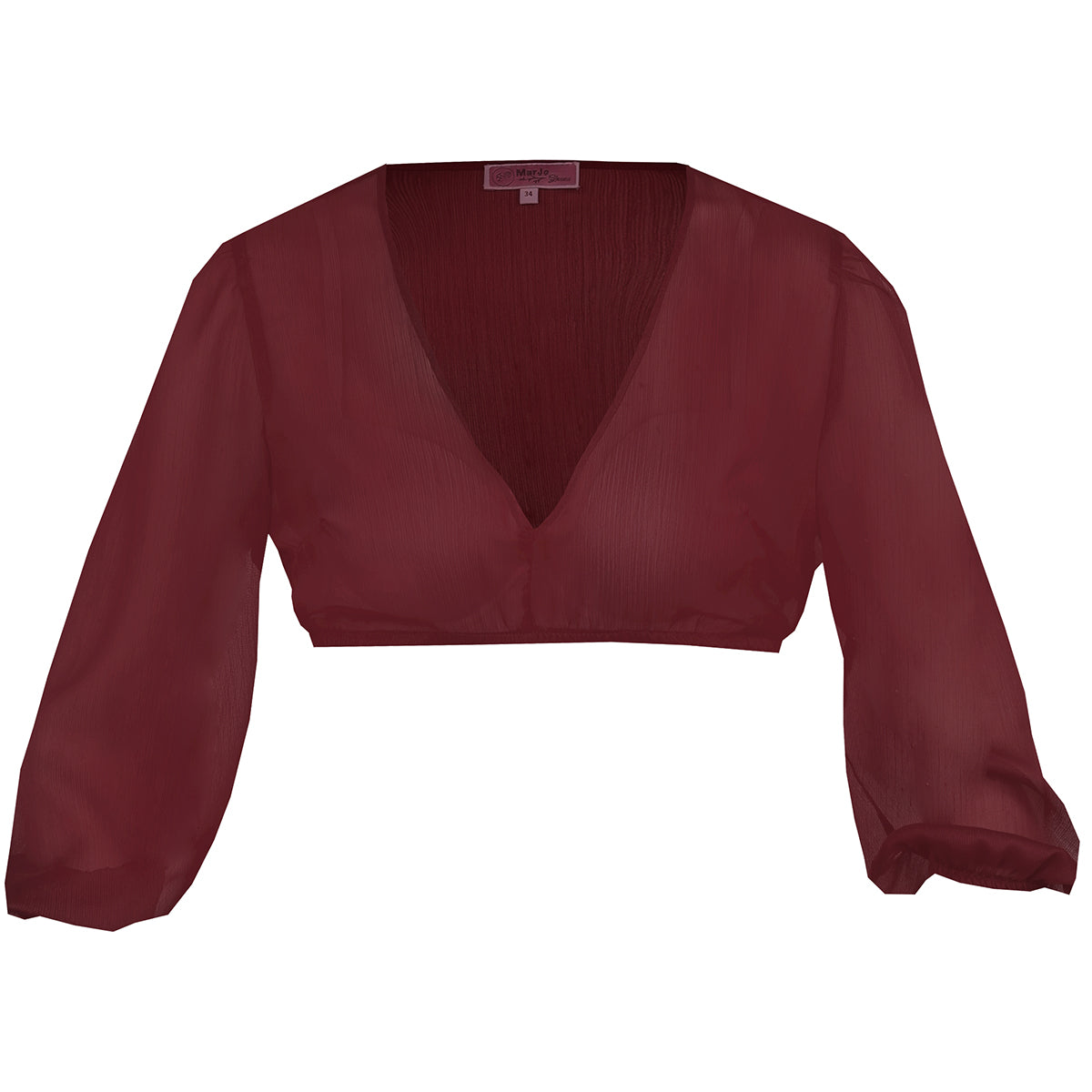 MarJo Dirndlbluse Saldenburg Bordeaux Dreiviertelarm