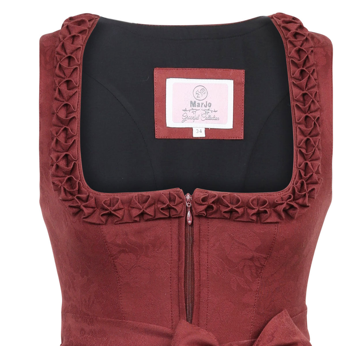 MarJo Dirndl Hochleiten Henna Gerader Ausschnitt 75cm
