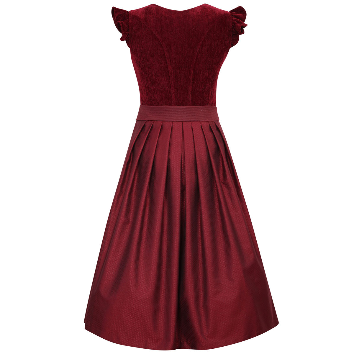MarJo Dirndl Hochwinkel Wine Flügelarm 70cm - Datschi Trachten