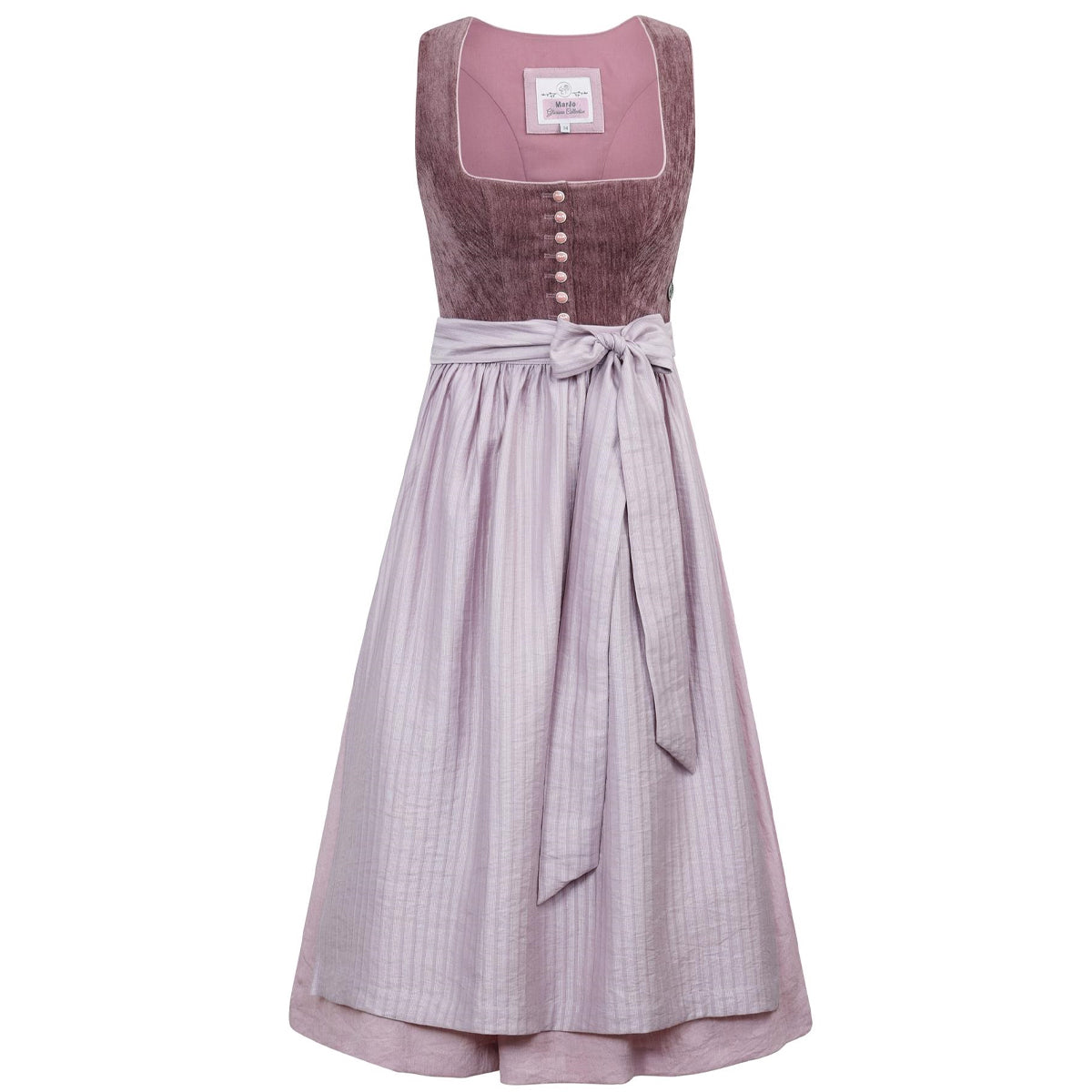 MarJo Dirndl Sarleinsbach Mauve Knöpfe 75cm