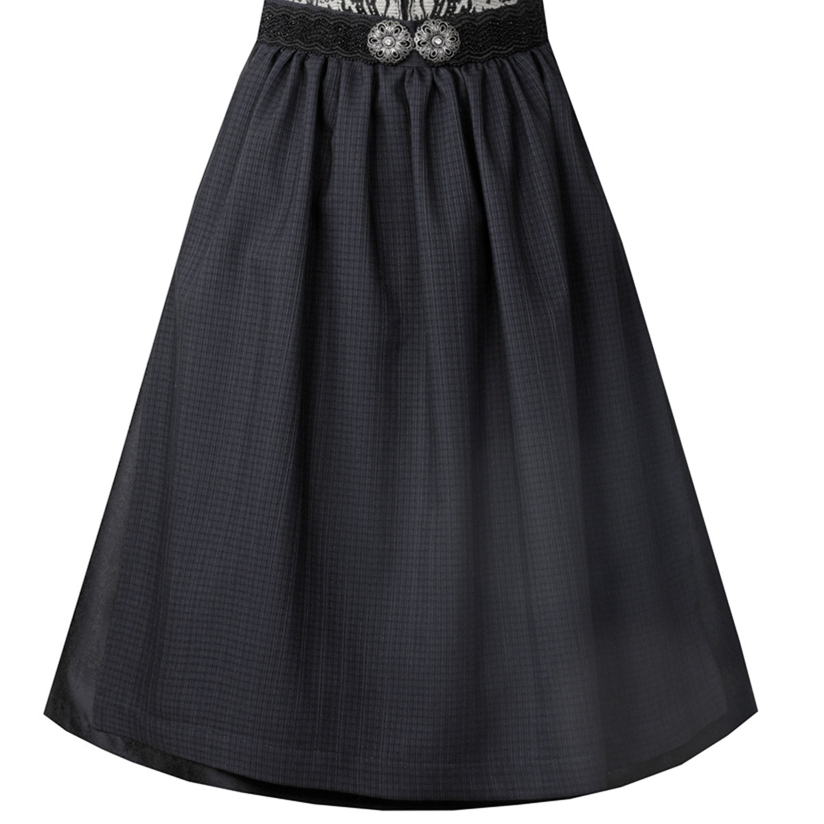 MarJo Dirndl Schöfweg Schwarz Florales Muster 65cm