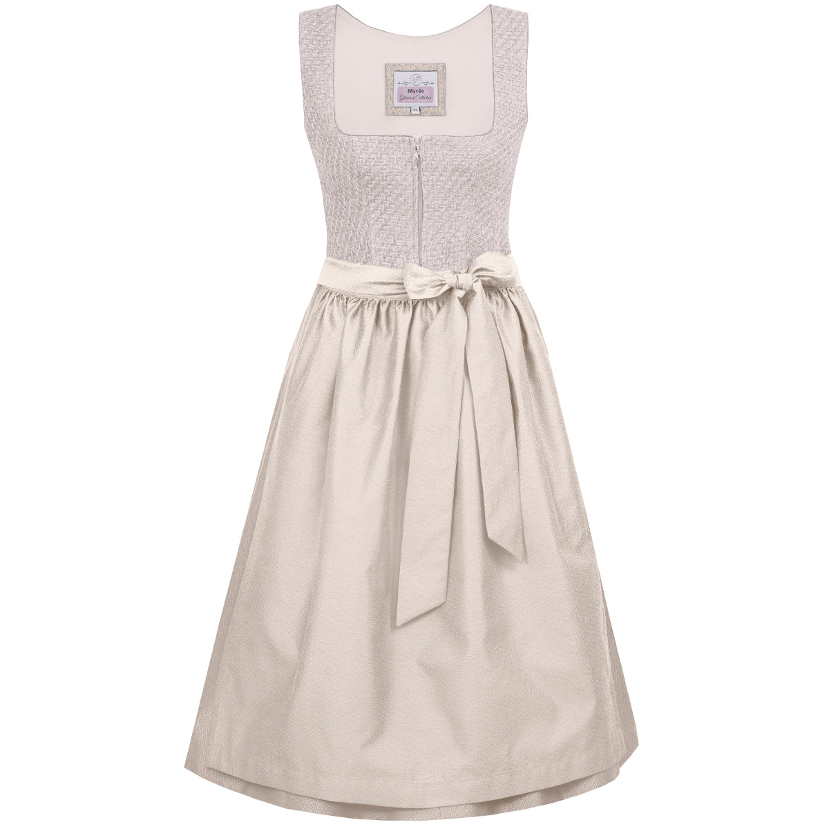 MarJo Dirndl Zenting Sand Reißverschluss 65cm