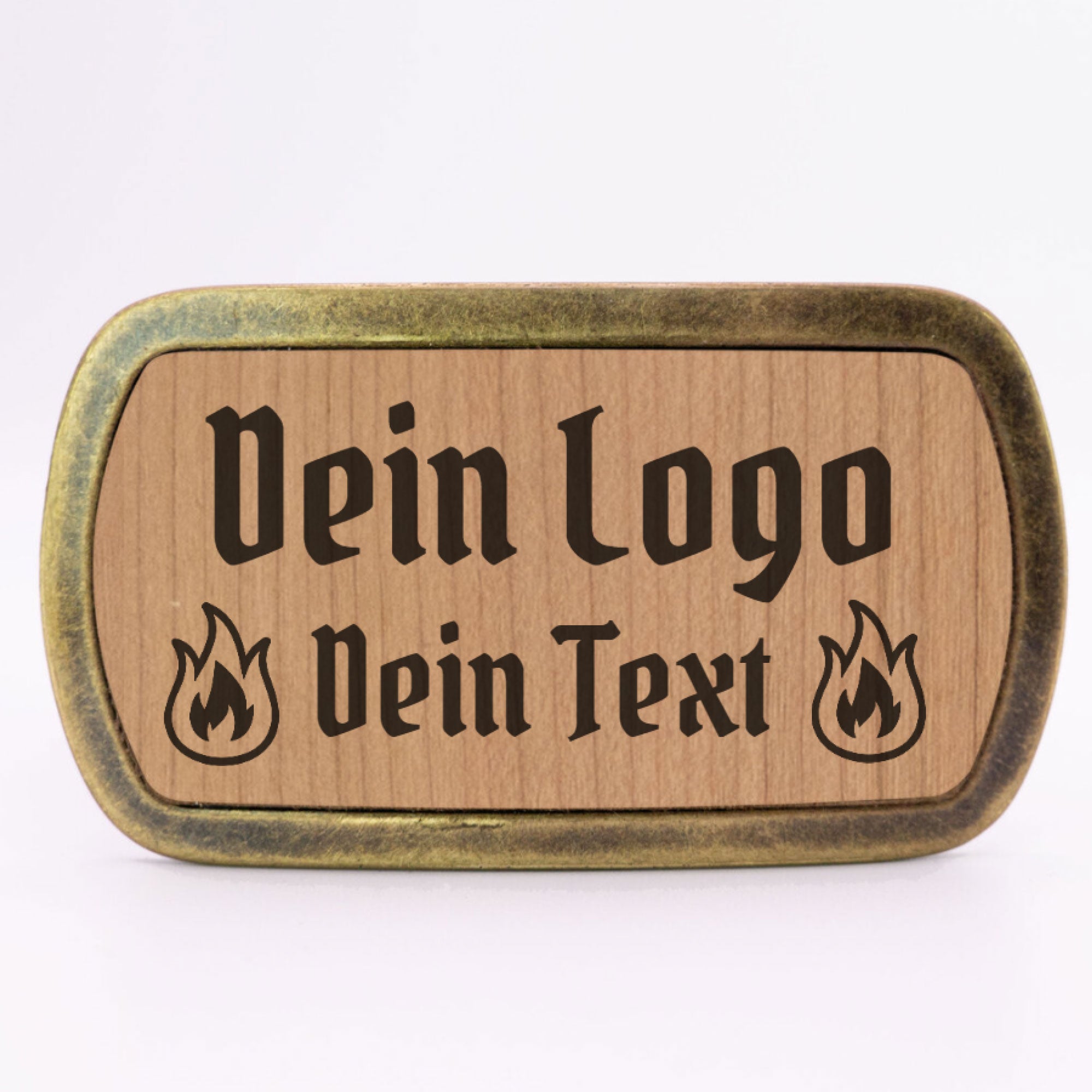 Schlichte Gürtelschnalle mit eigenem Logo ab 1 Stk. - Datschi Trachten