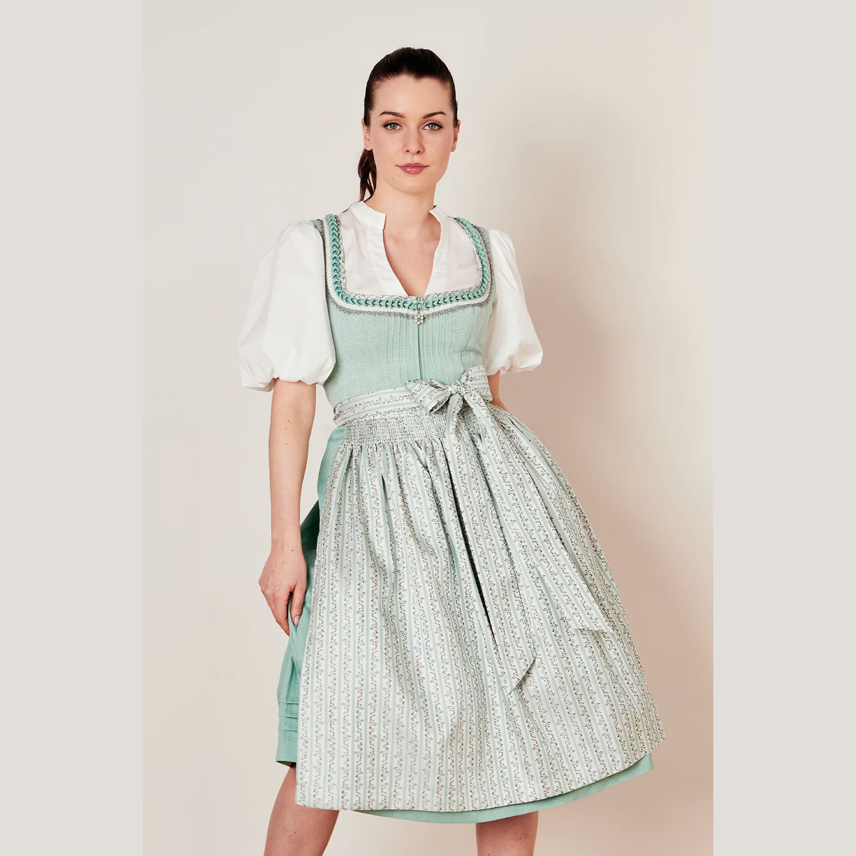 Krüger Dirndl Türkis - Zartes Froschgoscherl Mieder