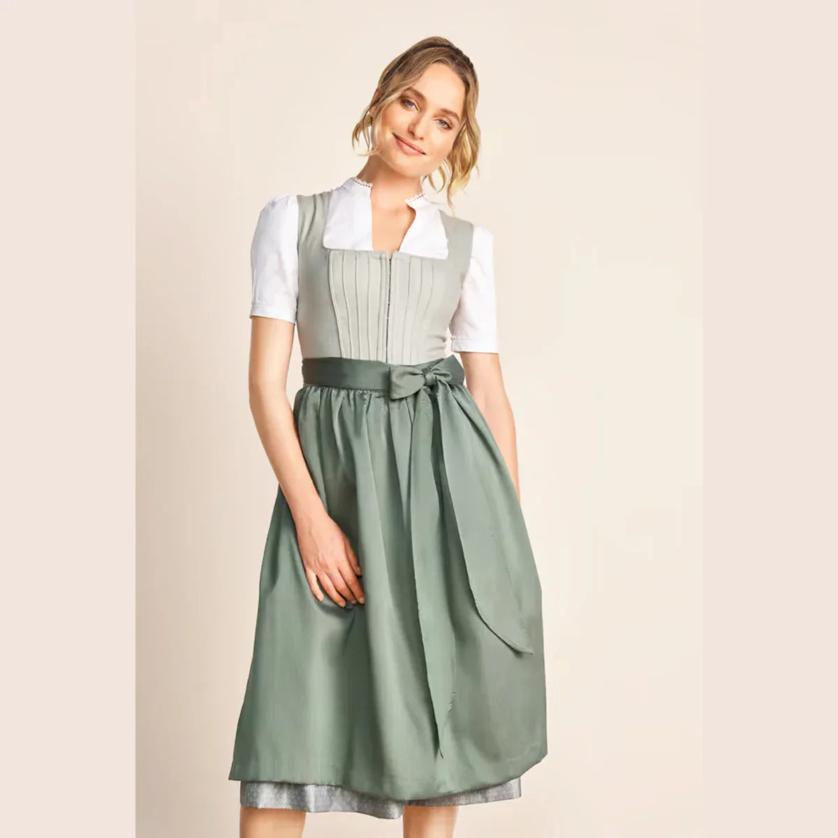 Krüger Dirndl mit Reißverschluss im Mieder - Modern geschnitten, Elegant und Bequem für festliche Anlässe