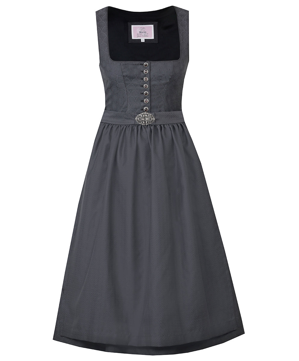Dirndl Größe 42 in Marine mit Miederhaken und Schürze für Oktoberfest und festliche Anlässe