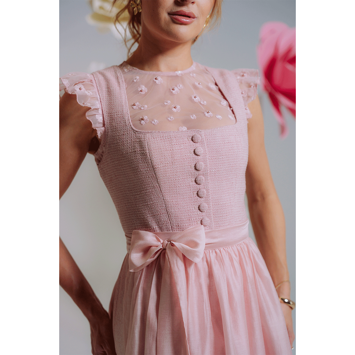 Anna von Klinski x Krüger Dirndl Serafina Rose 70cm Kollektion 2026