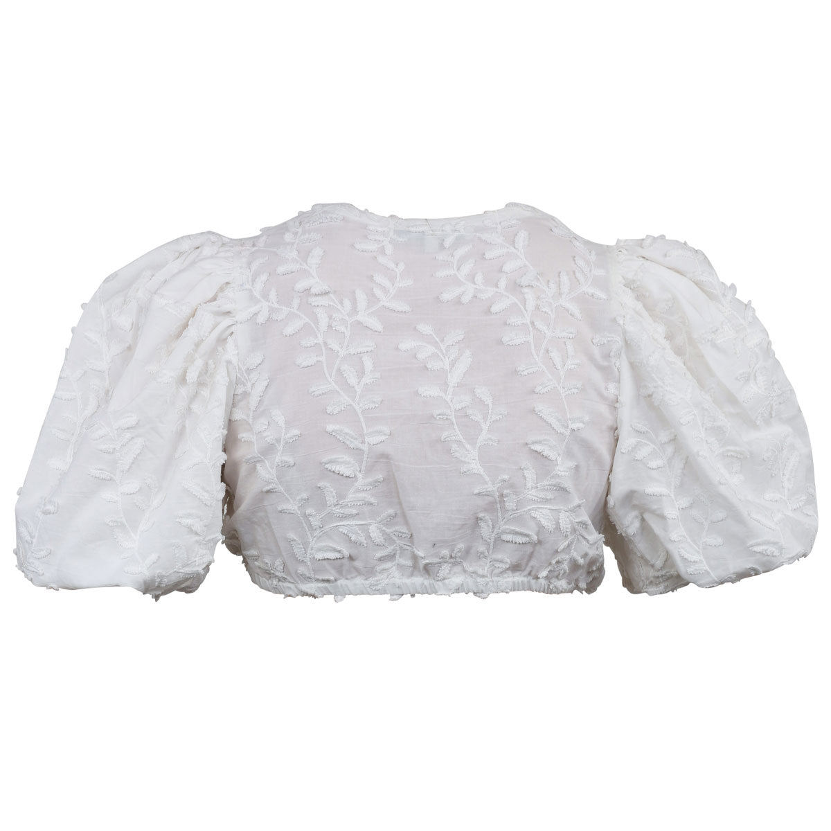 Madame Marie Dirndlbluse Isalda Weiss Halbarm Puffarm