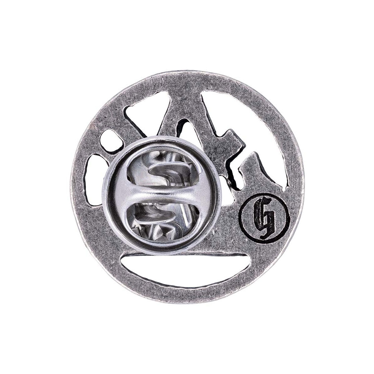 Gaudiknopf Anstecker Zunftszeichen Schreiner Pin Altsilber