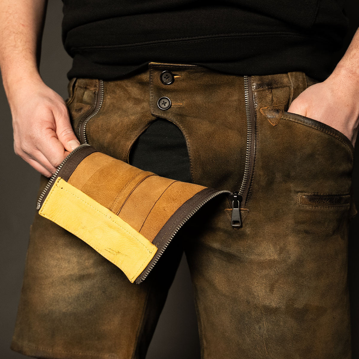 Datschi Trachten Zunft Lederhose Richtfest Braun - Datschi Trachten