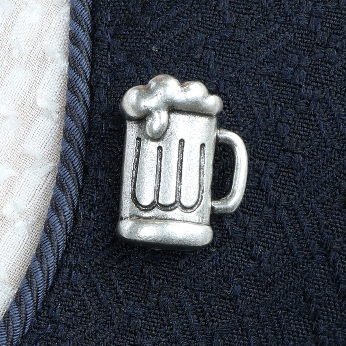 MarJo Anstecker Bier Altsilber