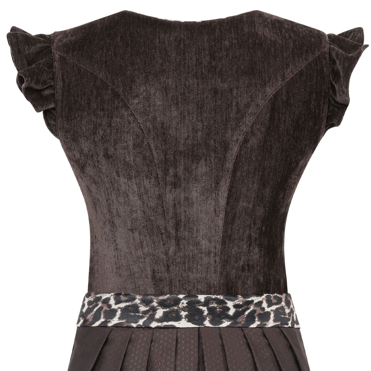 MarJo Dirndl Oberhofen Espresso-Leo Flügelarm Abnehmbar 70cm