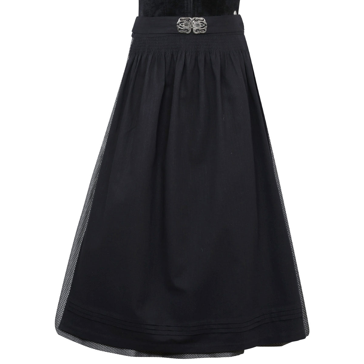 MarJo Dirndl Polling Schwarz Froschgoscherl Samt 70cm