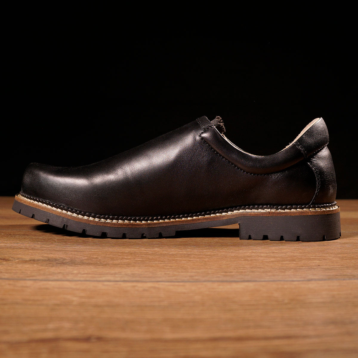 MeiSchua! Haferlschuhe Paul Schwarz Glattleder