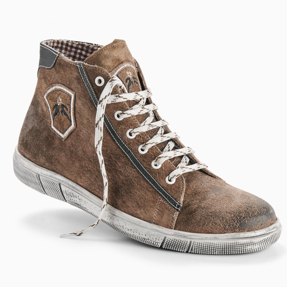 Maddox Hohe Trachtensneaker Kilian Braun-Wood - Datschi Trachten